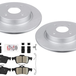 Rear GEO Coated Disc Brake Rotors, Pads & Hardware for Ford EcoSport 2018-2022