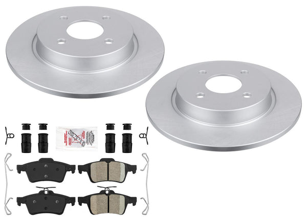 Rear GEO Coated Disc Brake Rotors, Pads & Hardware for Ford EcoSport 2018-2022