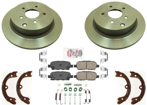 Rear Performance Carbon Disc Brake Rotors & Pads for Infiniti FX35 2006-2012