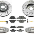 Disc Brake Rotors & Ceramic Pads Sensor for Mercedes-Benz S430 S500 4Matic 03-06