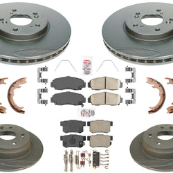 Front & Rear Performance Carbon Disc Brake Rotors Pads for Acura TL 1999-2003