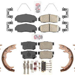 Front & Rear Ceramic Disc Brake Pads Parking Shoes for Acura TL 1999 2000 2003