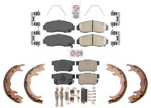 Front & Rear Ceramic Disc Brake Pads Parking Shoes for Acura TL 1999 2000 2003