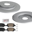 Rear GEO Coated Disc Brake Rotors & Pad for Hyundai Santa Fe 2.5 SEL 21-25