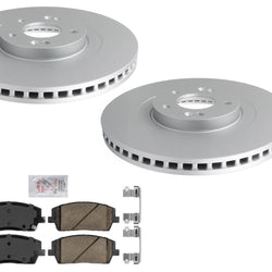 Front GEO Coated Disc Brake Rotors & Brake Pads for Hyundai Palisade 2020-2025