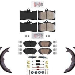 Front & Rear Disc Brake Pads Parking Shoe for Lexus IS300 IS350 2021-2025