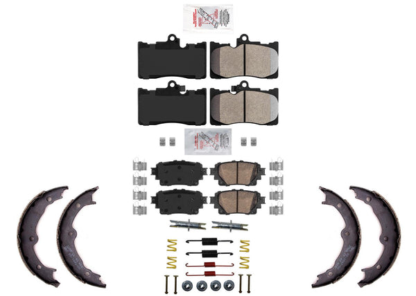 Front & Rear Disc Brake Pads Parking Shoe for Lexus IS300 IS350 2021-2025