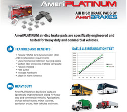 Air Disc Brake Pads For Bendix SB7,SN7 FMSI D1203, 802593, K109249, 141.D1203FS