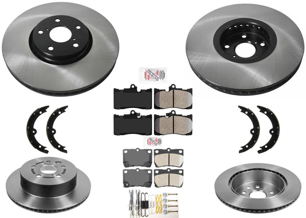 Front Rear Performance Carbon Disc Brake Rotors Pads for Lexus IS350 2006 2008