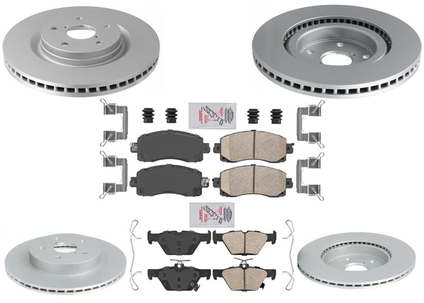 Coated Disc Brake Rotors & Brake Pads for WRX GT 21-24 With Electric Parking