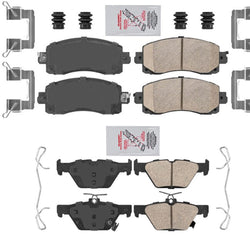 Front & Rear Disc Brake Pads for WRX GT 2021-2024 With Electric Parking