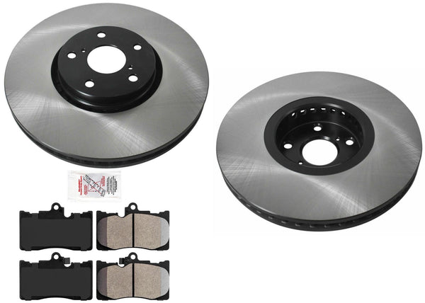 Perf Carbon Disc Brake Rotors & Pads for Lexus IS350 F-Sport 14-20 Rear Wheel