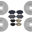 PRO GEO Coated Front & Rear Disc Brake Rotors Pads for BMW X3 2018-2022 2.0L