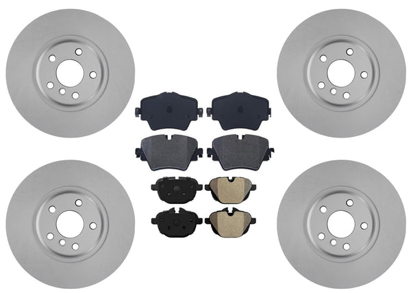PRO GEO Coated Front & Rear Disc Brake Rotors Pads for BMW X3 2018-2022 2.0L