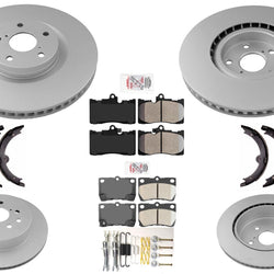 Coated Disc Brake Rotors Disc Brake Pads for Lexus IS350 09-13 Built in USA CAN