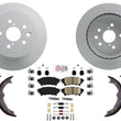 Rear Coated Disc Brake Rotors & Pads for Lexus IS350 2014 2016 2019 2020
