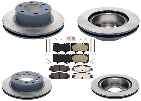 Coated Disc Brake Rotors Disc Brake Pads for Toyota Tacoma SR SR5 2024-2025 2.4L