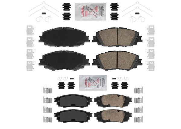Front & Rear Ceramic Disc Brake Pads for Toyota Camry 20-25 All Wheel Drive