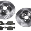 Front Disc Brake Rotors & Ceramic Pads for Volvo S60 Hybrid 2021 2022 2024 2.0L