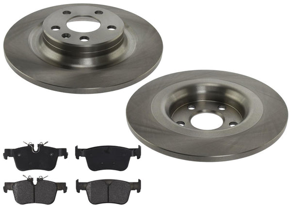 Rear Disc Brake Rotors & Ceramic Pads for Volvo S60 Hybrid 2021 2022 2024 2.0L