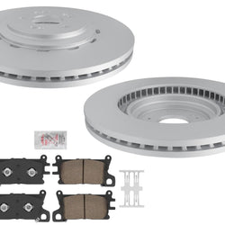 Front Coated Disc Brake Rotors & Pads for Genesis GV80 2021 2024 2025 3.5L