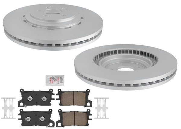 Front Coated Disc Brake Rotors & Pads for Genesis GV80 2021 2024 2025 3.5L