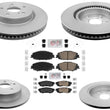 Coated Disc Brake Rotors & Brake Pads for Toyota Camry 20-24 AWD All Wheel Drive