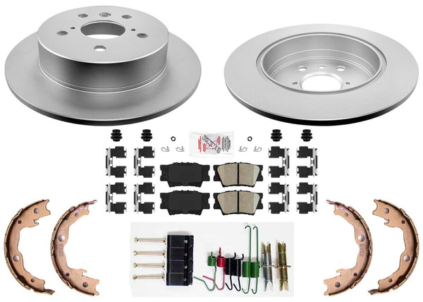 Rear Coated Disc Brake Rotors & Pads for Toyota Camry 2018-2025 Base FWD Model
