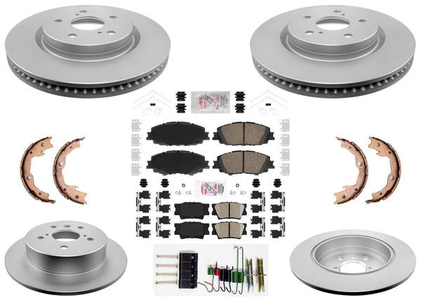 Coated Disc Brake Rotors & Brake Pads for Toyota Camry 2018-2025 FWD