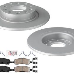 Rear Improved Performance Disc Brake Rotors & Pads for Dodge Dart 2013-2016