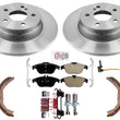 Rear Brake Rotors & Brake Pads For Mercedes Benz C300 2008 2009 2010 2011 2012