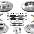 F&R Disc Brake Rotors Brake Pads Shoes for Chevrolet Tahoe PPV Police 2015-2020