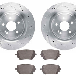 Rear Drilled Disc Brake Rotors Brake Pads for Mercedes Benz CLA35 AMG 2020-2025