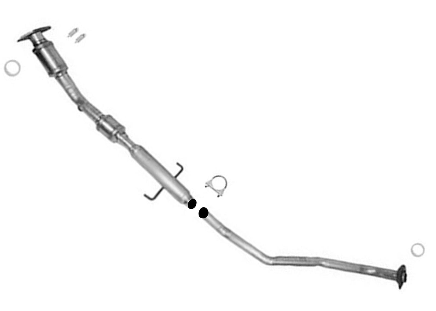 Conjunto de resonador y convertidor catalítico trasero para Toyota Corolla 1.8L 2009-2013