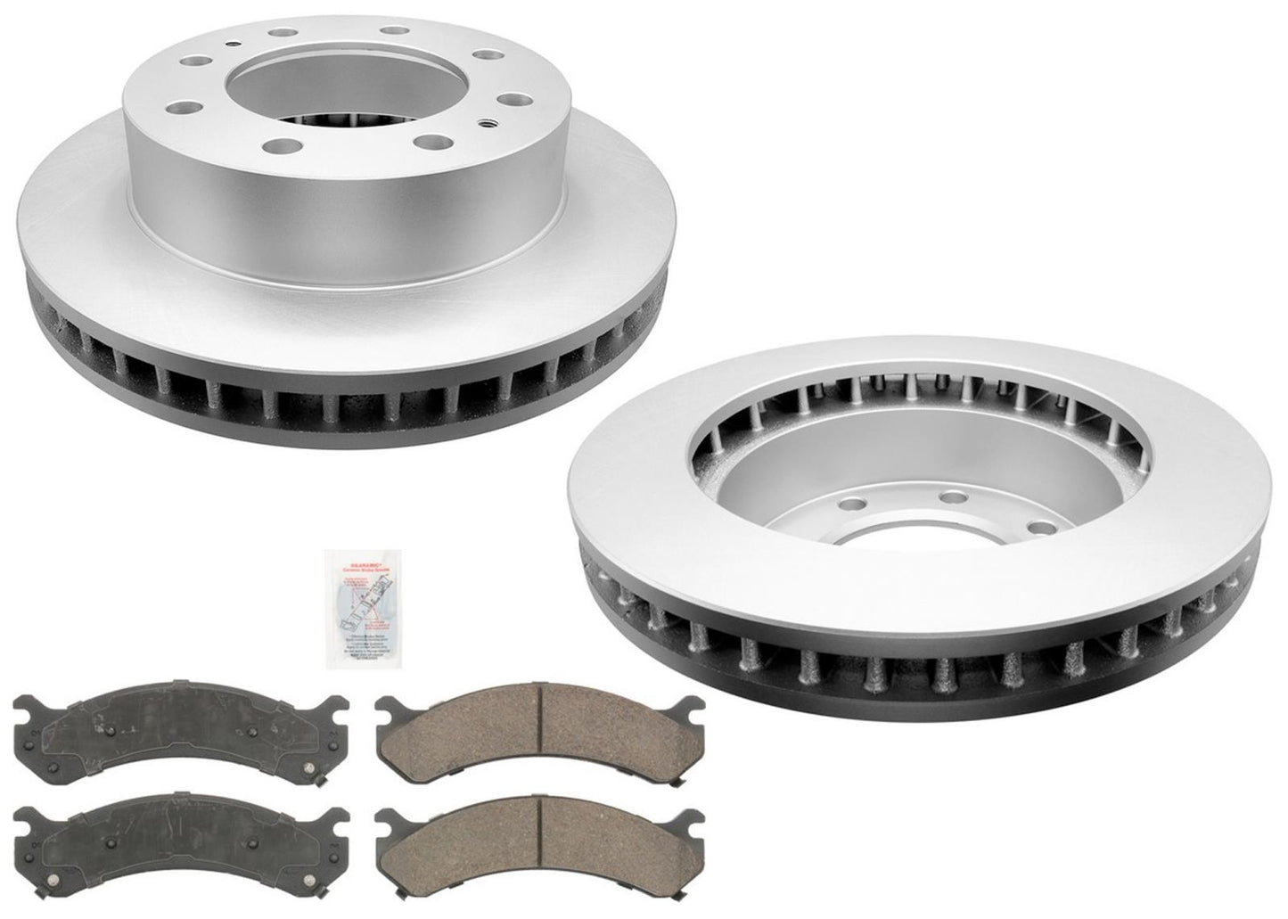 Front 8 Stud Brake Rotors & Pads For Chevrolet Silverado 2500 1999 2000 2007