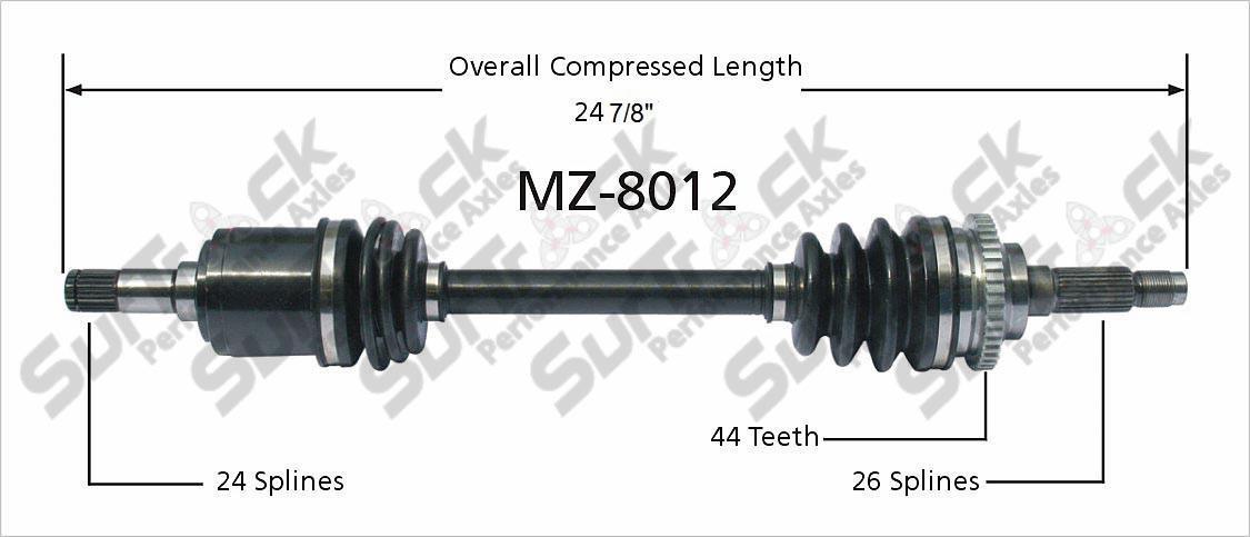 New CV Drive Axle Shaft Fits Kia Sephia Mazda MX3, Protv©gv© 1992-98 Front D