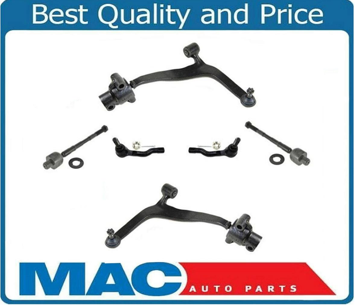 Lower Control Arms Inner and Outer Tie Rods 6Pc Kit for Infiniti FX35 FX45 03-08