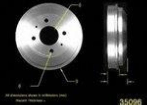 Qualis 35096 Tambor de freno trasero, par de 2 