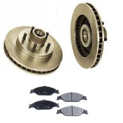 Fits For 1991-1994 Lincoln Town Car Marquis Front Brake Rotors & Pads 3pc