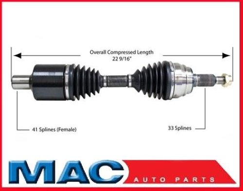 2000-2005 Cadillac Deville con suspensión resistente eje de transmisión CV delantero nuevo