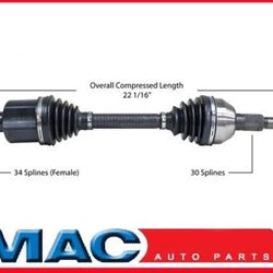 2007-2009 Chevrolet Equinox 3.4LP/S Eje de transmisión Nuevo