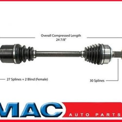 2005-2008 Acura RL P/S CV Drive CV Eje de transmisión Nuevo