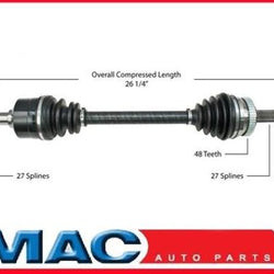 D/S CV Drive Axle Shaft New fits 2005-2009 Hyundai Tucson 2.7L