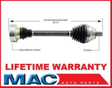 06-08 VW Jetta 1.9L 2.5L M/T D/S CV Drive Axle Shaft