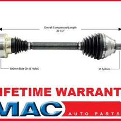 06-08 VW Jetta 1.9L 2.5L M/T D/S CV Drive Axle Shaft