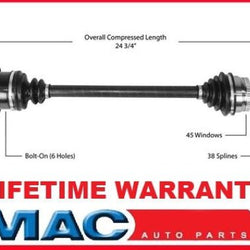 2002-2004 Audi A4 Quattro 1.8L M/T P/S CV Drive Axle Shaft