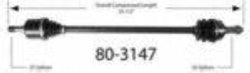 HO8137 Civic CRX Left D/S New CV Complete Assembly