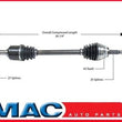 2004-2009 Mitsubishi Galant 2.4L D/S CV Drive Axle Shaft