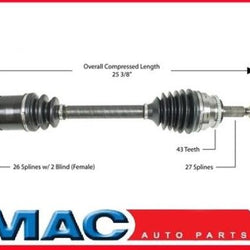 2004-2010 Mitsubishi Endeavor P/S CV Drive Axle Shaft