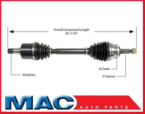2004-2010 Mitsubishi Endeavor D/S CV Eje de transmisión
